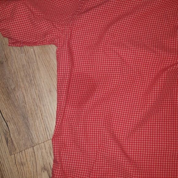 Men's Tommy Hilfiger Red Button Down Shirt Large - Picture 4 of 8